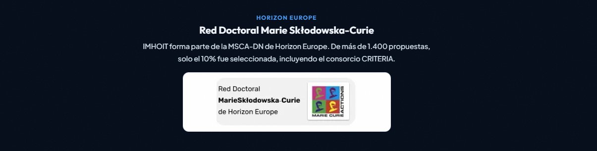 Red Doctoral Marie Skłodowska-Curie de Horizon Europe — Marie Curie Actions